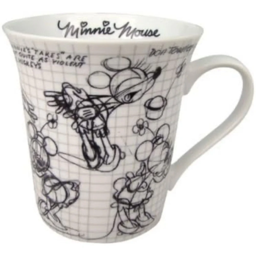 Tracey Porter Coffee Tea Mugs Disney Sketch Book Minnie Mouse Set of 2